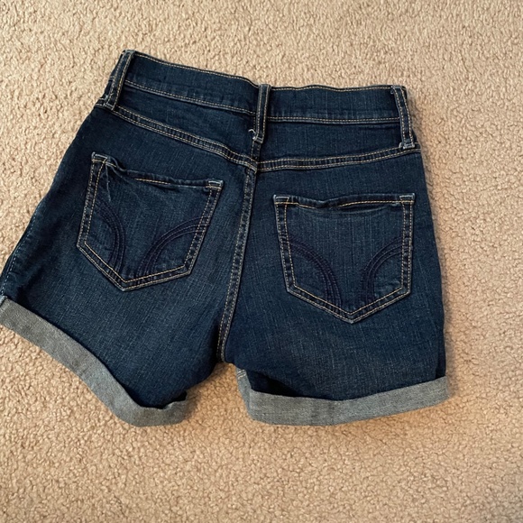 hollister high-rise midi short denim shorts - Picture 2 of 2